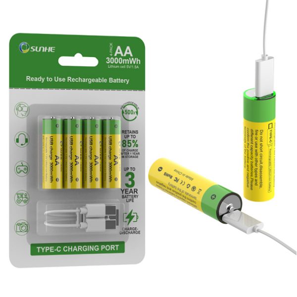 Type-C Rechargeable Batteries